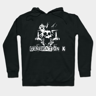 generation x skeleton punk Hoodie